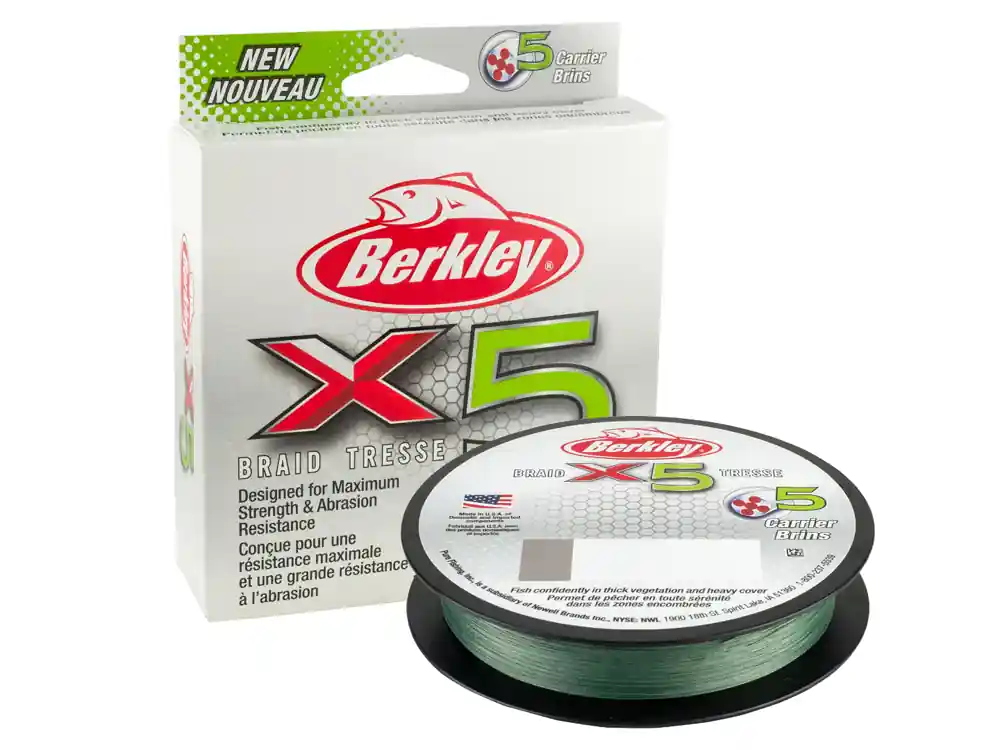 Berkley X5 Braid Low Vis Green trecciato spinning Spedizione Espresso