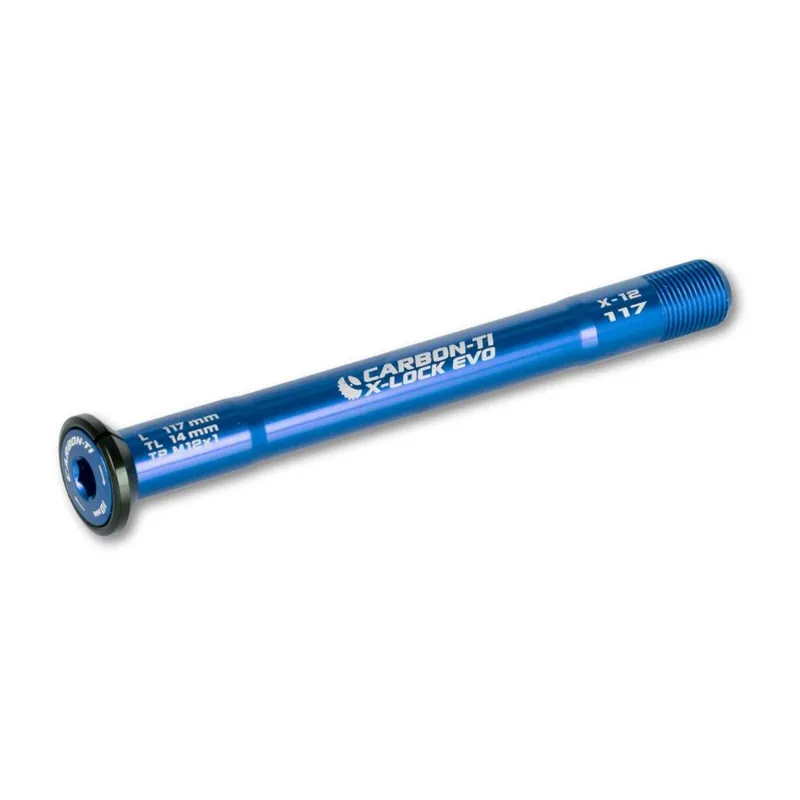 Spedito Oggi Perno passante Carbon-ti X-lock evo X12 1.0 117mm blu