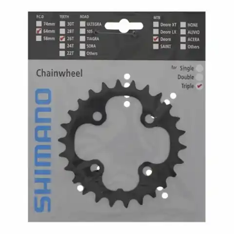 Prezzo Di Fabbrica SHIMANO Chainring 26d 3x9 Deore