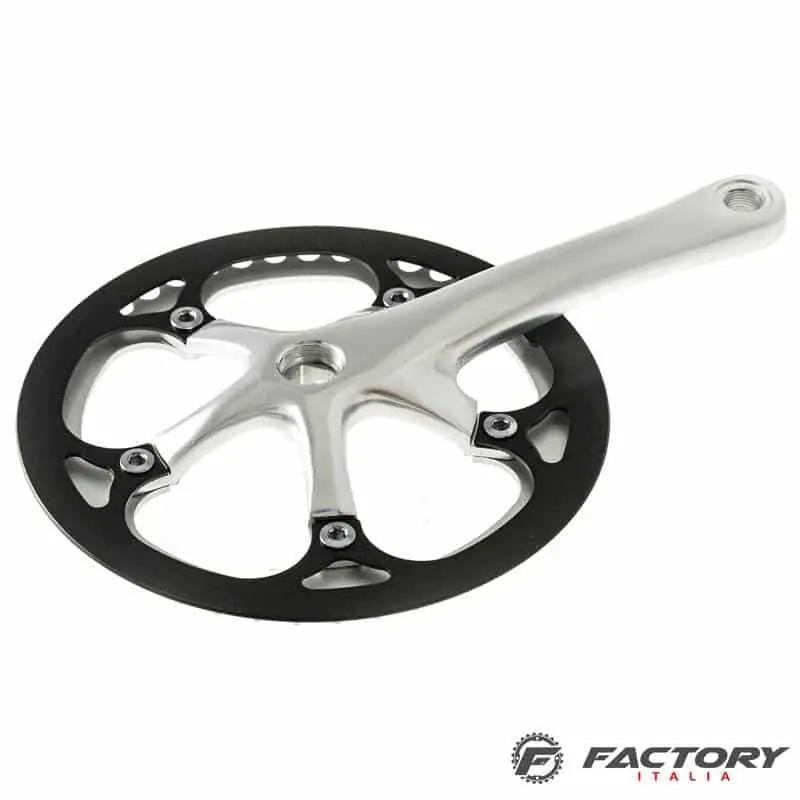 Ultime Pezzi Guarnitura bici fixed 46 denti silver con paracorona