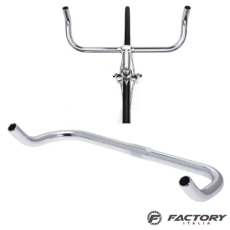 Manubrio bicicletta modello Bull silver Soddisfatti O Rimborsati