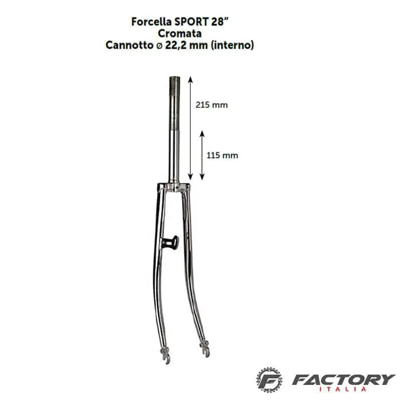 Quantità Limitata Forcella bici 28 pollici cromata sport