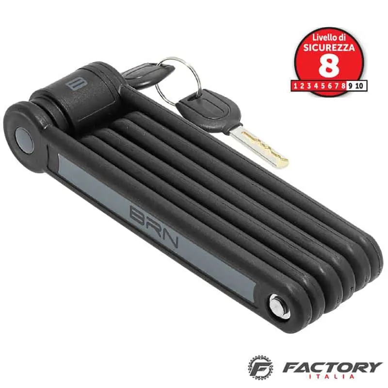 Lucchetto bici pieghevole BRN snake nero Ultima Occasione