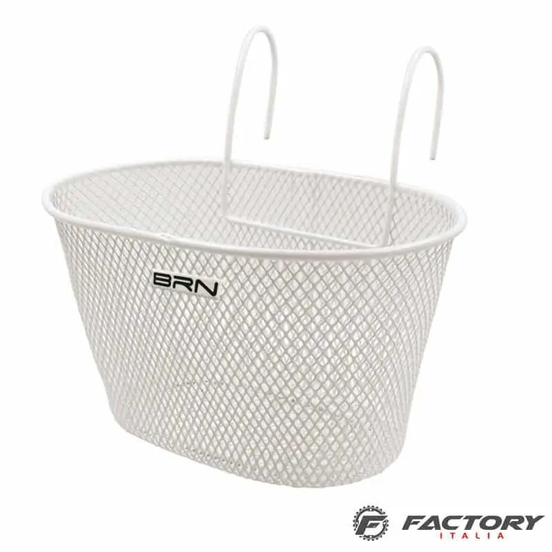 Cesto bici bimbo bianco con ganci Offerta Lampo