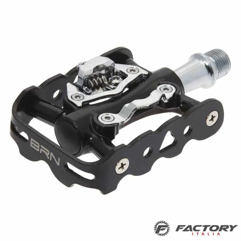 Pedali MTB BRN doppia funzione neri su cuscinetti Popolare