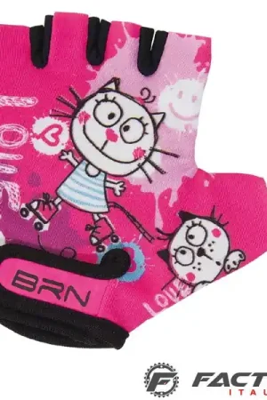 Guanti bici bambina BRN Love Fucsia Sconto