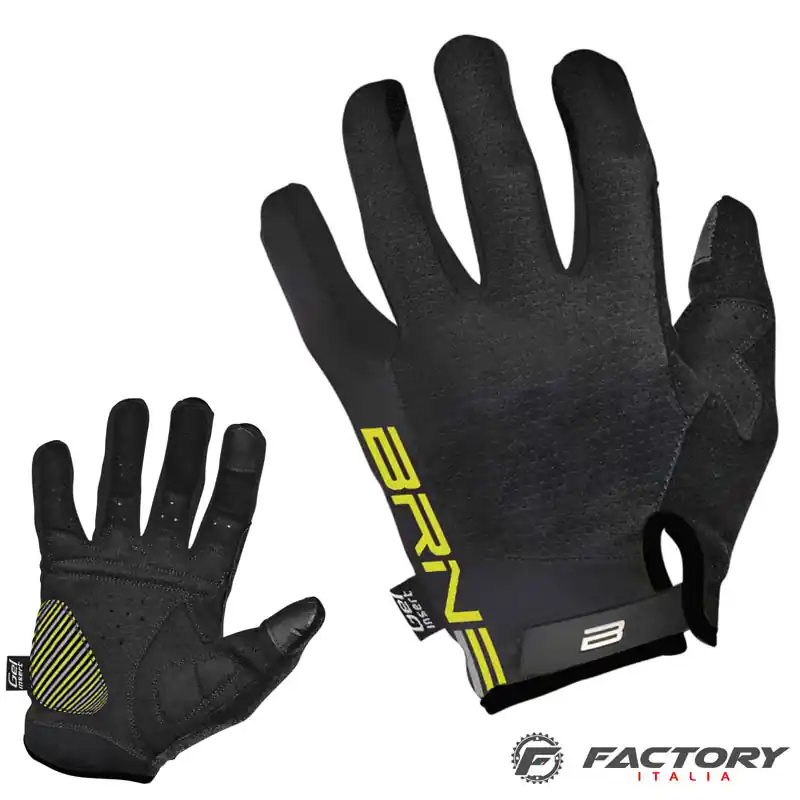 Guanti MTB Gravel Trial BRN Gel Pro Line gialli fluo Ordina Subito