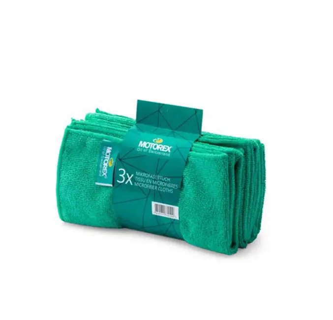 Motorex Kit panno in microfibra verde 3pz Subito Disponibile