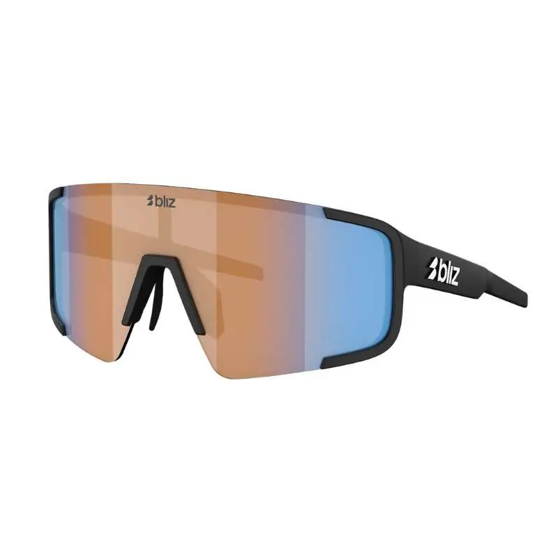 Occhiali Bliz P003 nero opaco lente nano optics nordic light corallo/blu mirror Esclusivo