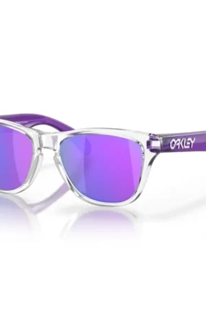 Sconto Occhiali Oakley Frogskins bambino xxs trasparente/viola lenti prizm violet