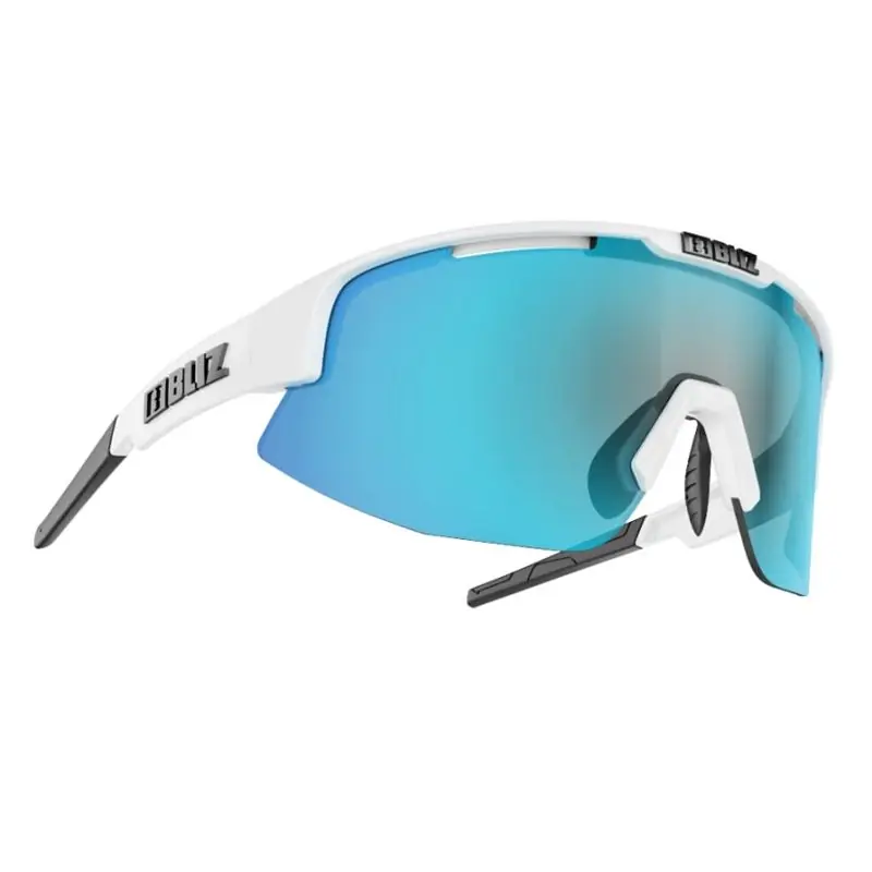 Prezzo Basso Occhiali Bliz Matrix bianco lucido lenti multi laser blu