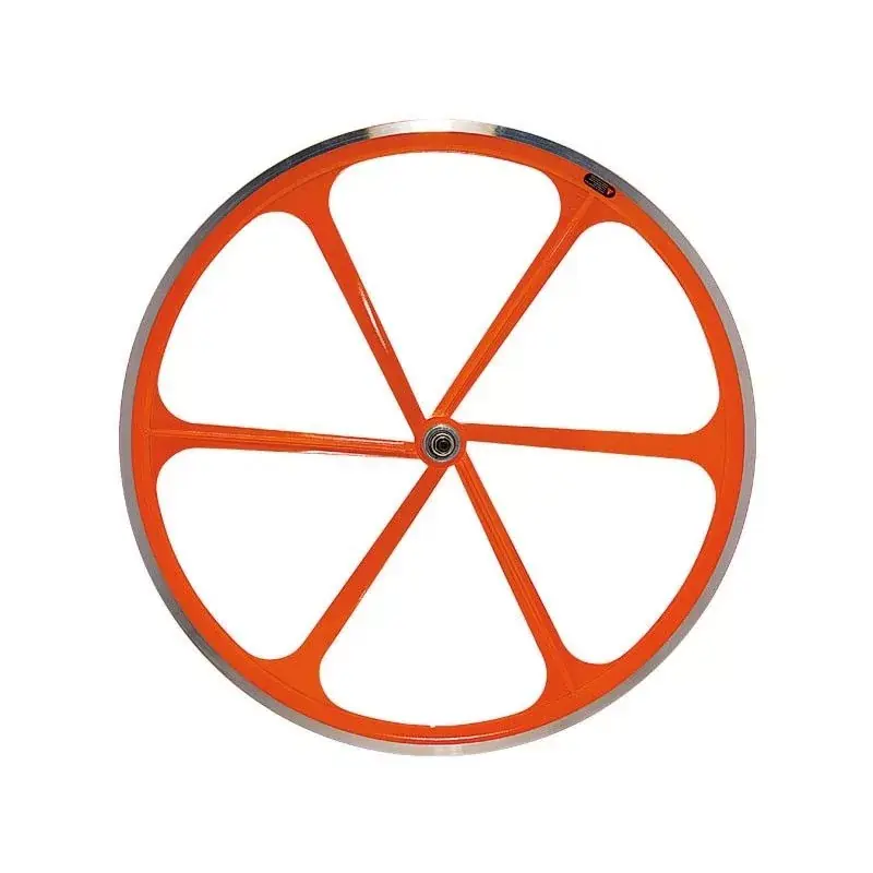 Prezzo Scontato Ruota posteriore Fixed 28 a 6 razze arancio neon