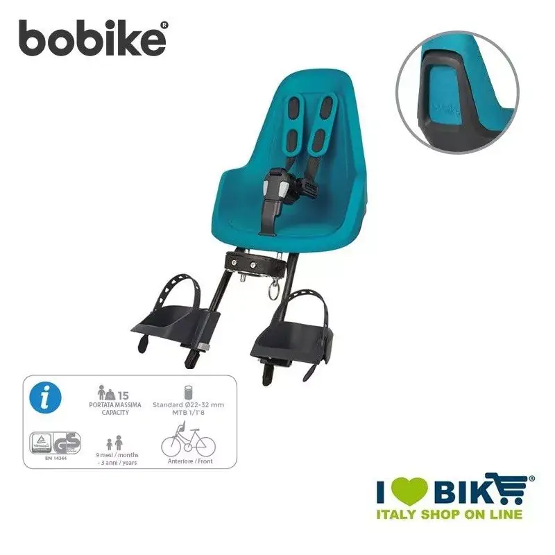 Professionale Seggiolino Bobike MINI ONE anteriore, Blu Bahama