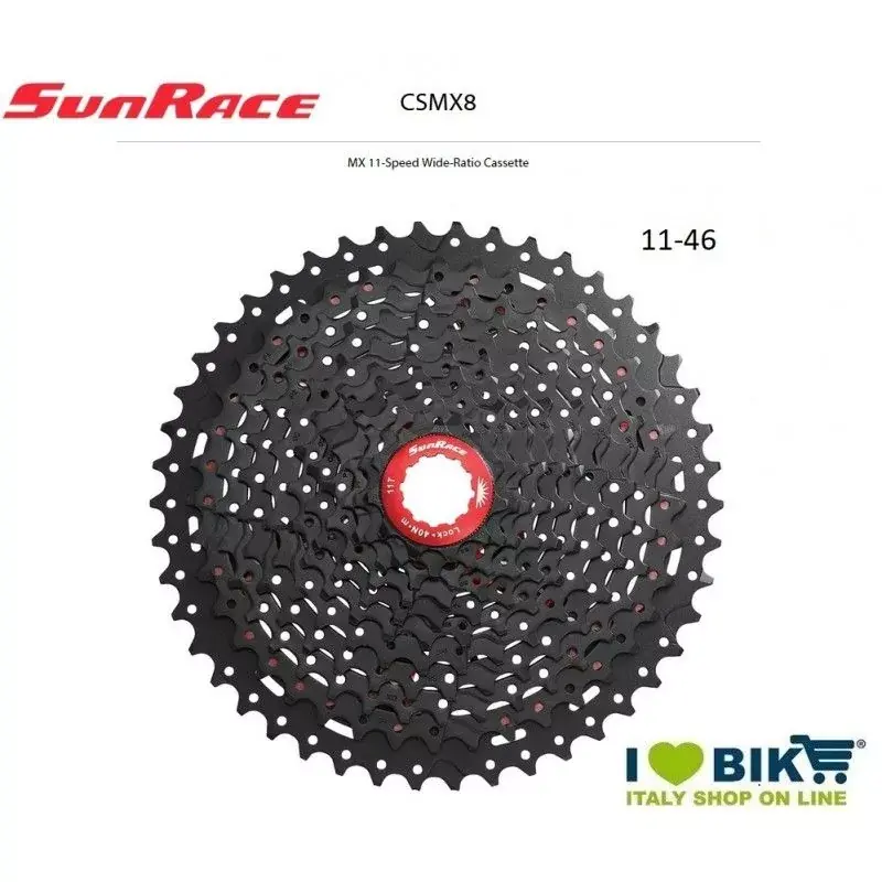 Pacco Pignoni 11 V 11-46 Sunrace Light Nero MX8 Di Tendenza