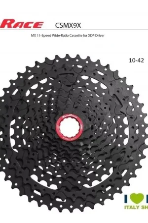 Ultimissimo Modello Pacco Pignoni 11 V 10-42 Sunrace Light Nero MX9