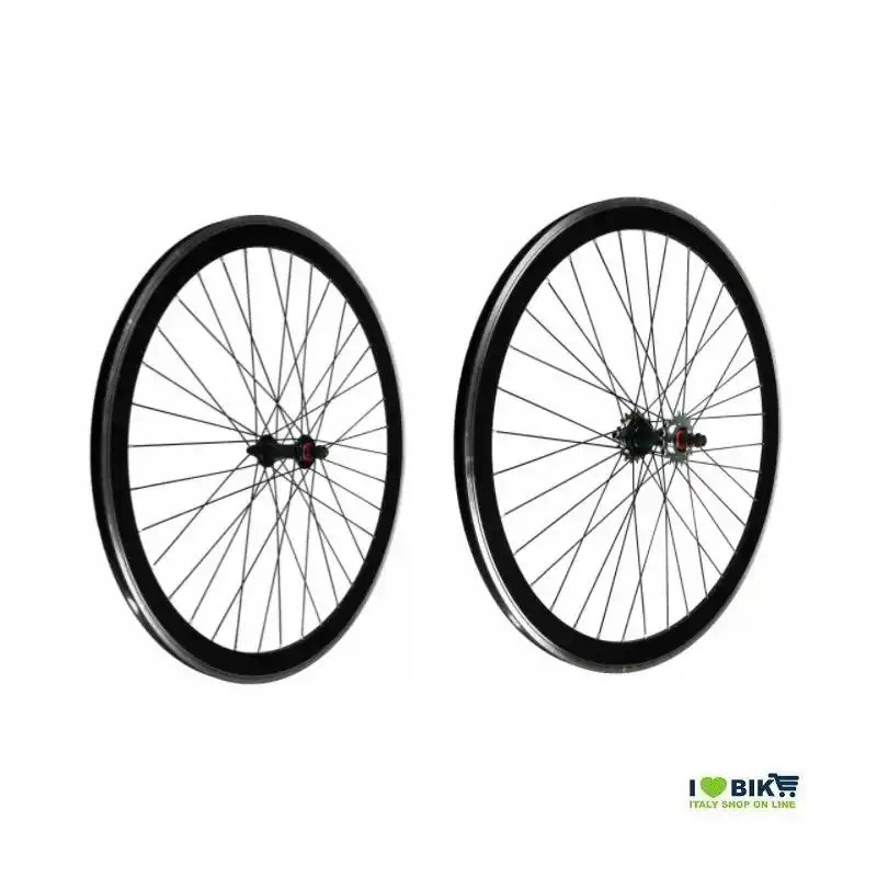 Spedizione Espresso Ruote Fixed 28 36 raggi Mozzi con sfere colore nero Opaco