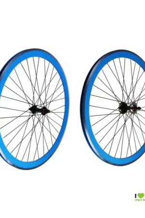 Compra Online Ruote Fixed 28 36 raggi Mozzi con sfere colore Blu