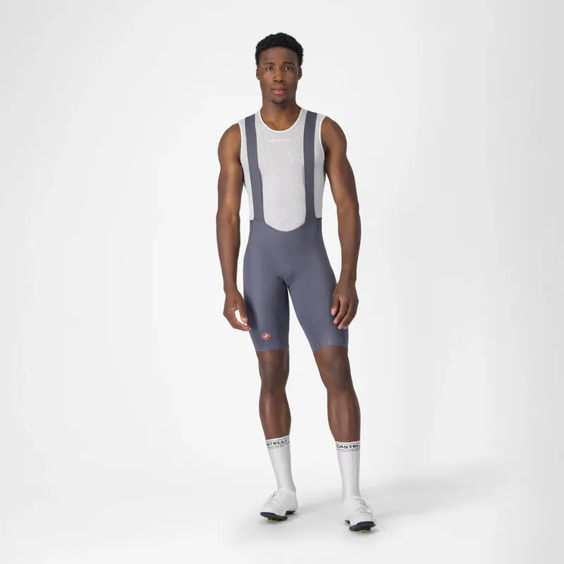 Castelli Free Aero Race S Bib Shorts - Gray Quantità Limitata